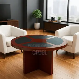 Office Boardroom Table : 1.2m Round Conference Table