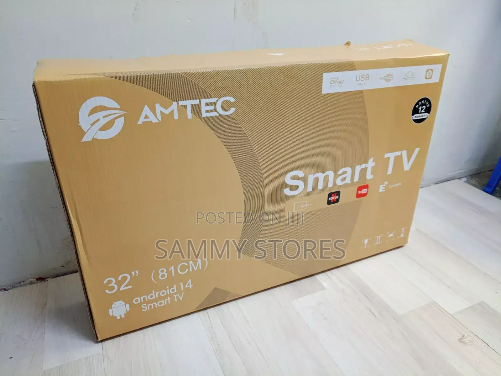 AMTEC 32 Inches Android 14 Smart TV – Netflix YouTube