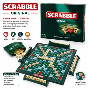 Classic Scrabble Original Board Game – Family Word Puzzle Game