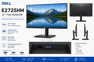 Dell E2725HM 27"" FHD Monitor, Black Color