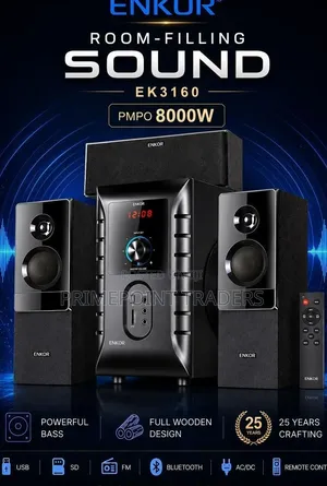 Enkor 8000W Multimedia Speaker System – Powerful Surround Sound Expe