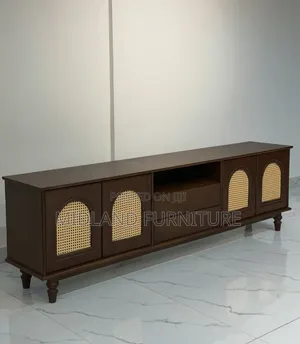 6ft TV Unit With Rattan Doors Pay on Delivery