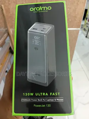 Oraimo 27600mAh Ultra Fast 130W Power Bank.