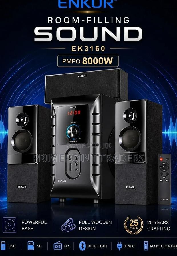 Enkor 8000 Watts Home Multimedia Speaker – Deep Bass Premium Audio