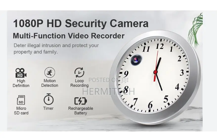 WiFi Clock Camera for Indoor Monitoring