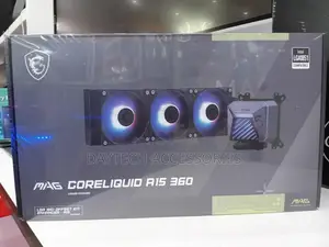 This Is an MSI MAG CORELIQUID A15 360 All-in-One Liquid CPU Cooler.