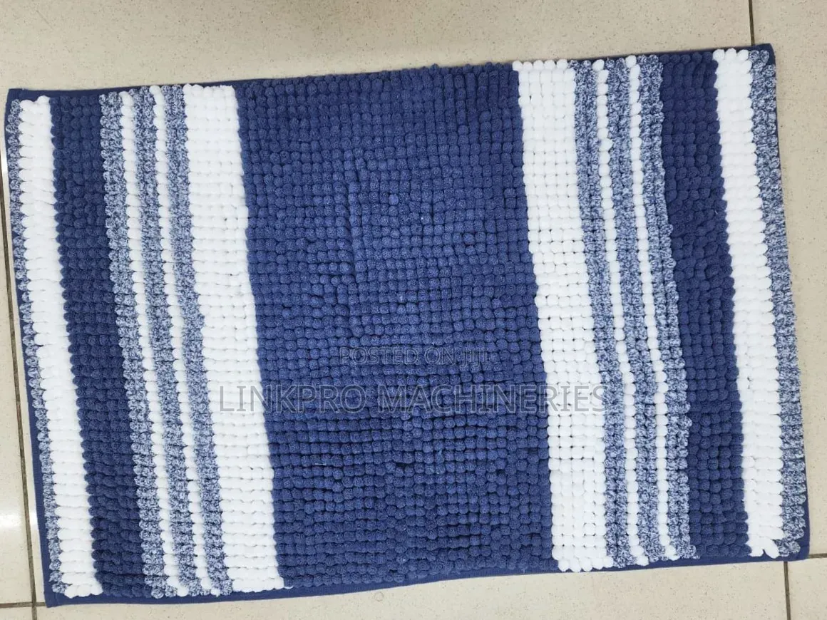 Dark Blue Striped White Sausage Door Mat
 Size 40*60cm