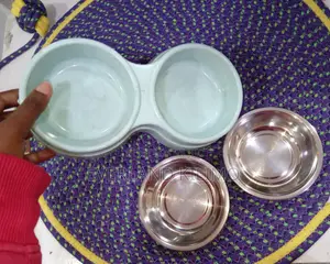 Cats Double Bowl With Detacheable Stainless Bowls