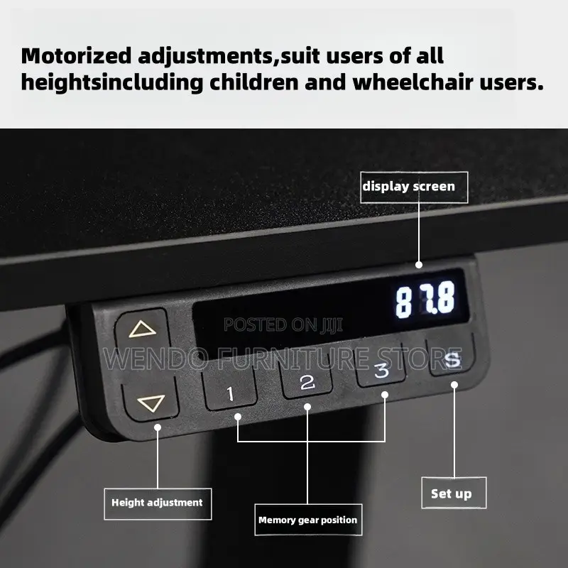 Office Desk; 1800mm Electric Adjustable Mobile Desk