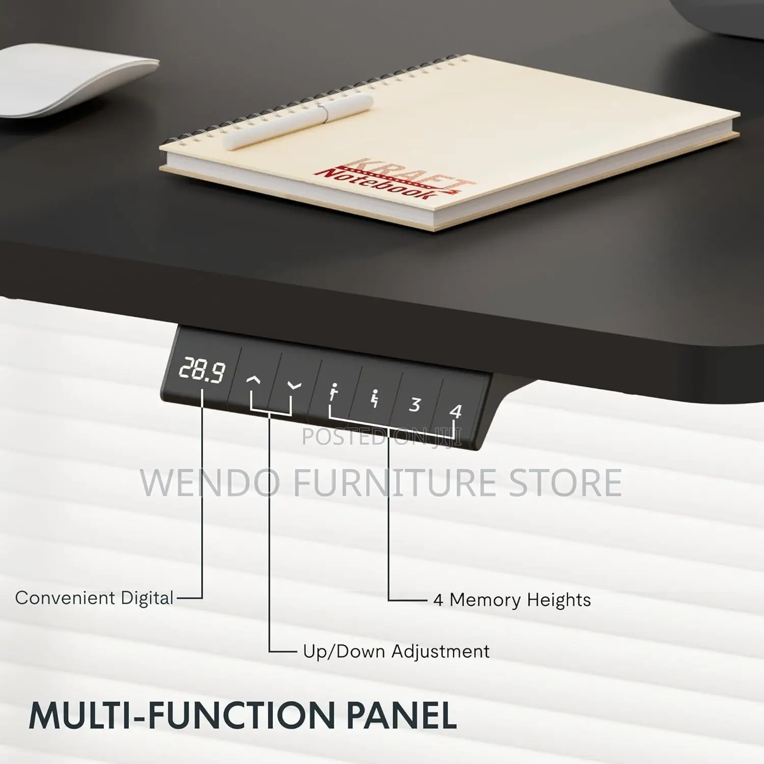Office Desk; 1800mm Electric Adjustable Mobile Desk