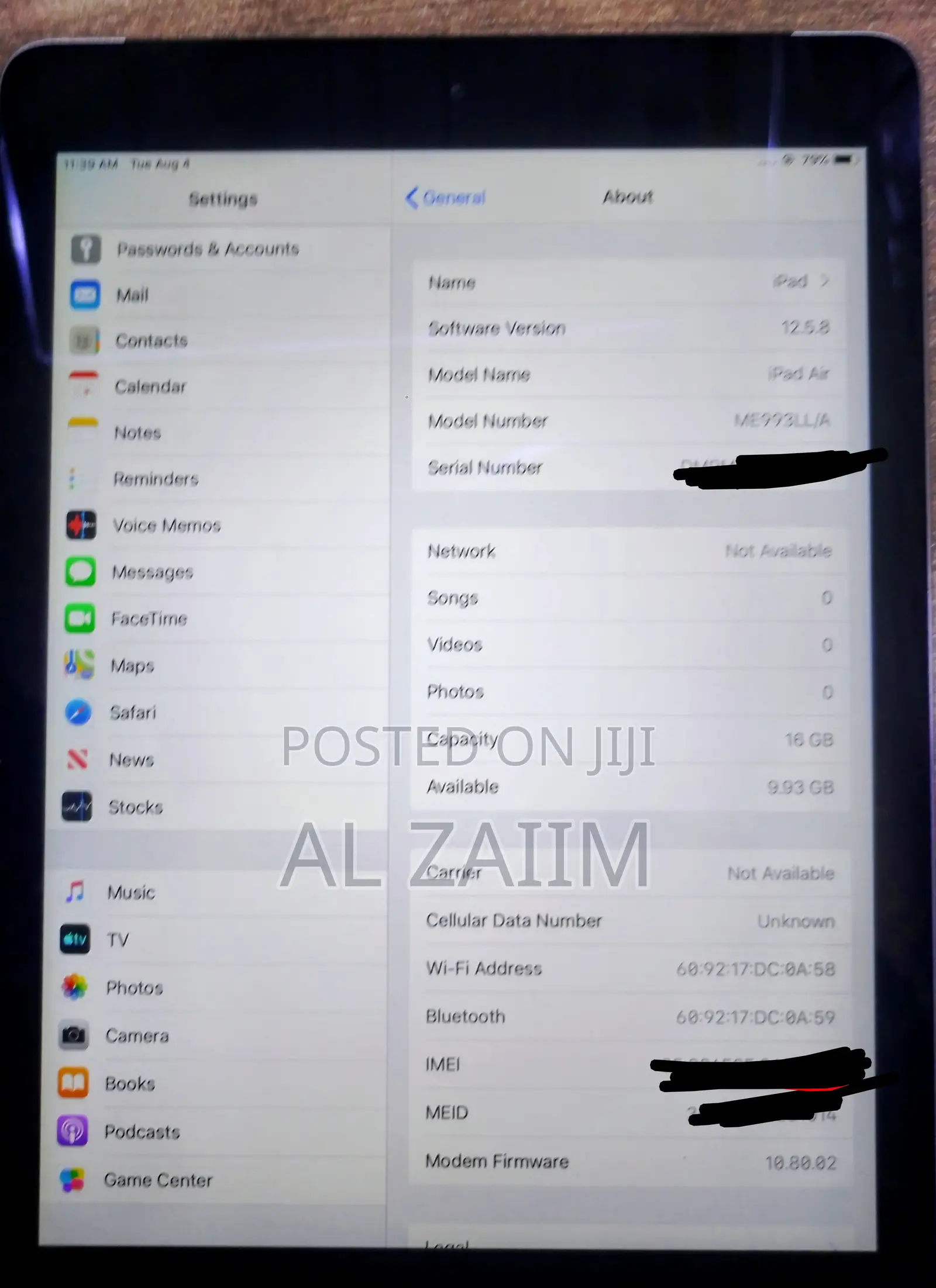 Apple iPad Air 16 GB Silver