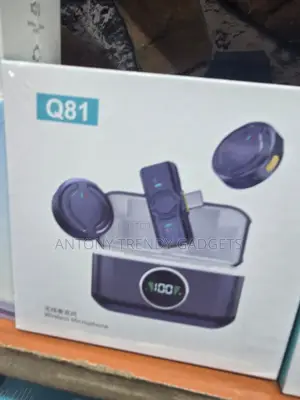 Q81 Dual Wireless Microphone With LED Charging Case