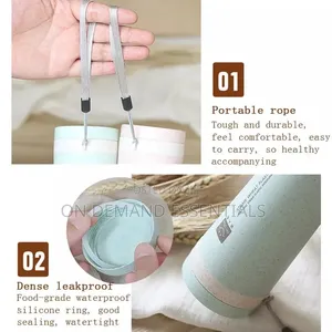 Straw Wheat Fiber Coffee Cup Double Insulated