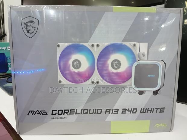 This Is an MSI MAG CORELIQUID A13 240 WHITE AIO Liquid Cooler - thumbnail 2