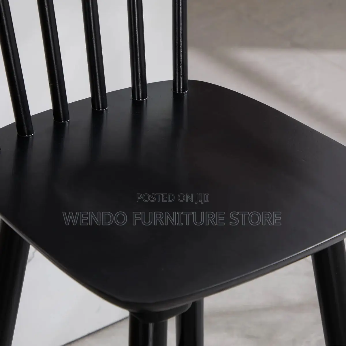 Barstool; Armless Black Eames Barstool Style