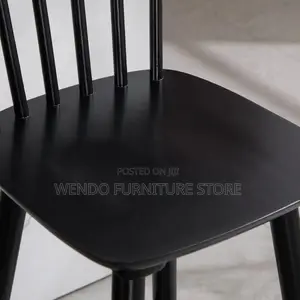 Barstool; Armless Black Eames Barstool Style