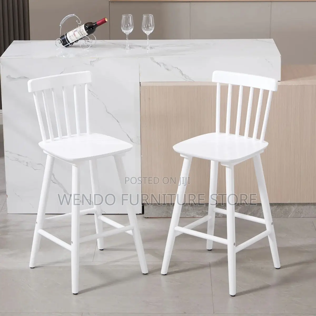 Barstool; Armless Black Eames Barstool Style