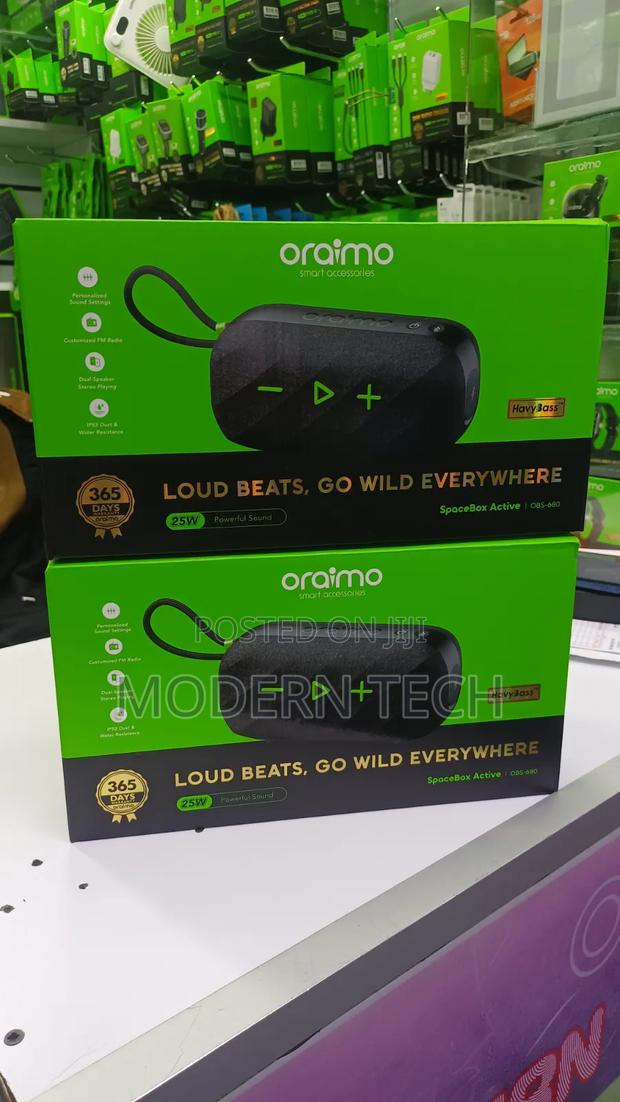 Oraimo SpaceBox Active 25W Speaker – FM Radio, Memory Card - thumbnail 2