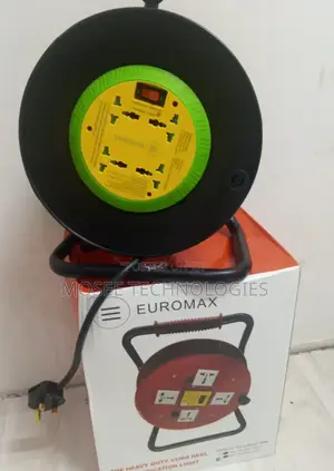 Heavy Duty 4-Way Extension Reel With Universal Power Sockets