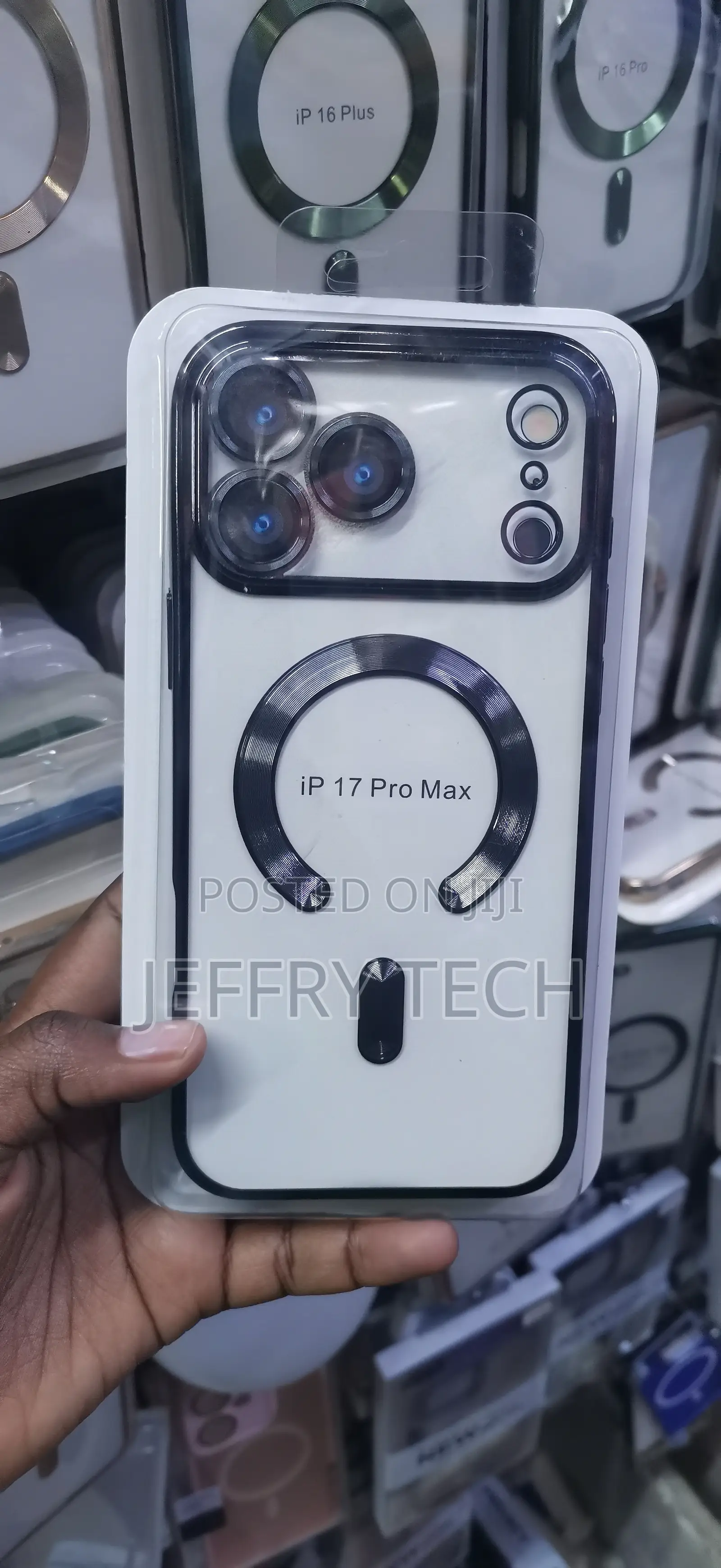 Transparent MagSafe Phone Case With a Black Frame