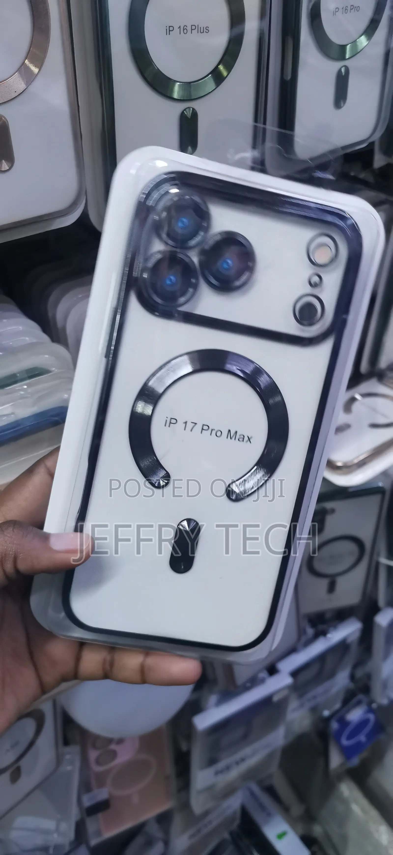 Transparent MagSafe Phone Case With a Black Frame