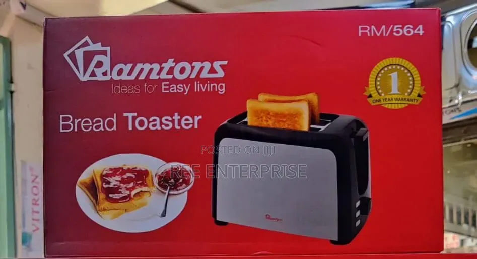 Ramtons RM/564 - 2 Slice Stainless Steel Toaster - Silver (1YR WRTY)