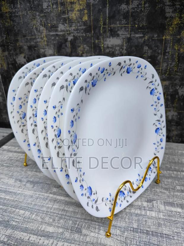 6-Piece Black White Tree Design Ceramic Dinner Plates Set - thumbnail 2