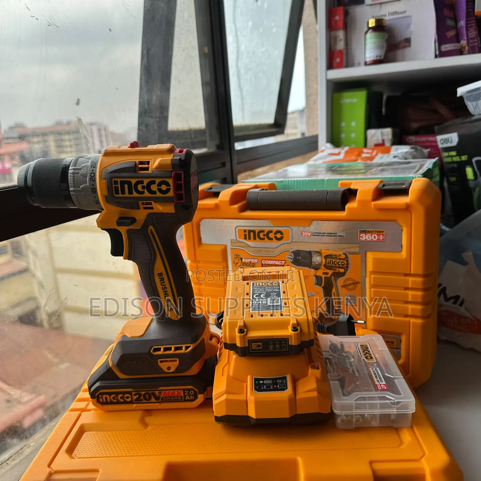 Ingco 20v Cordless Drill With 2pcs Batteries 2.0ah 60nm Brushless Best