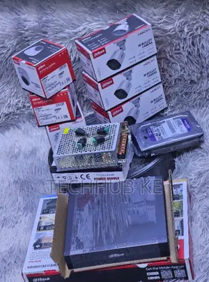 4 CCTV Set Dahua 4 Channel Package +50m Cable+500gb HDD +Open Psu