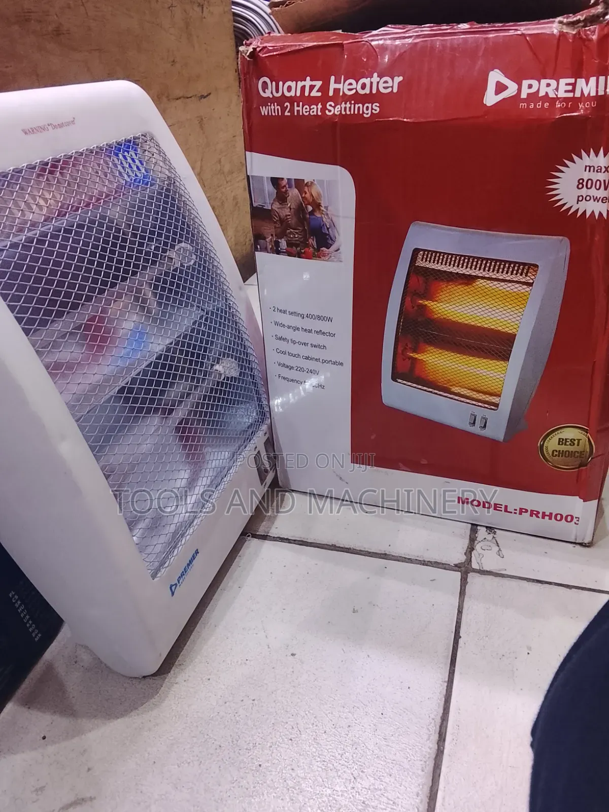 High Quality Reliable Premier 800w Quartz Heater With 2 Heat Settings