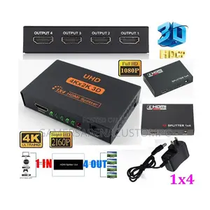 UHD X 3D HDMI Splitter 1 in 4 Out Hdmi Uk Plug
