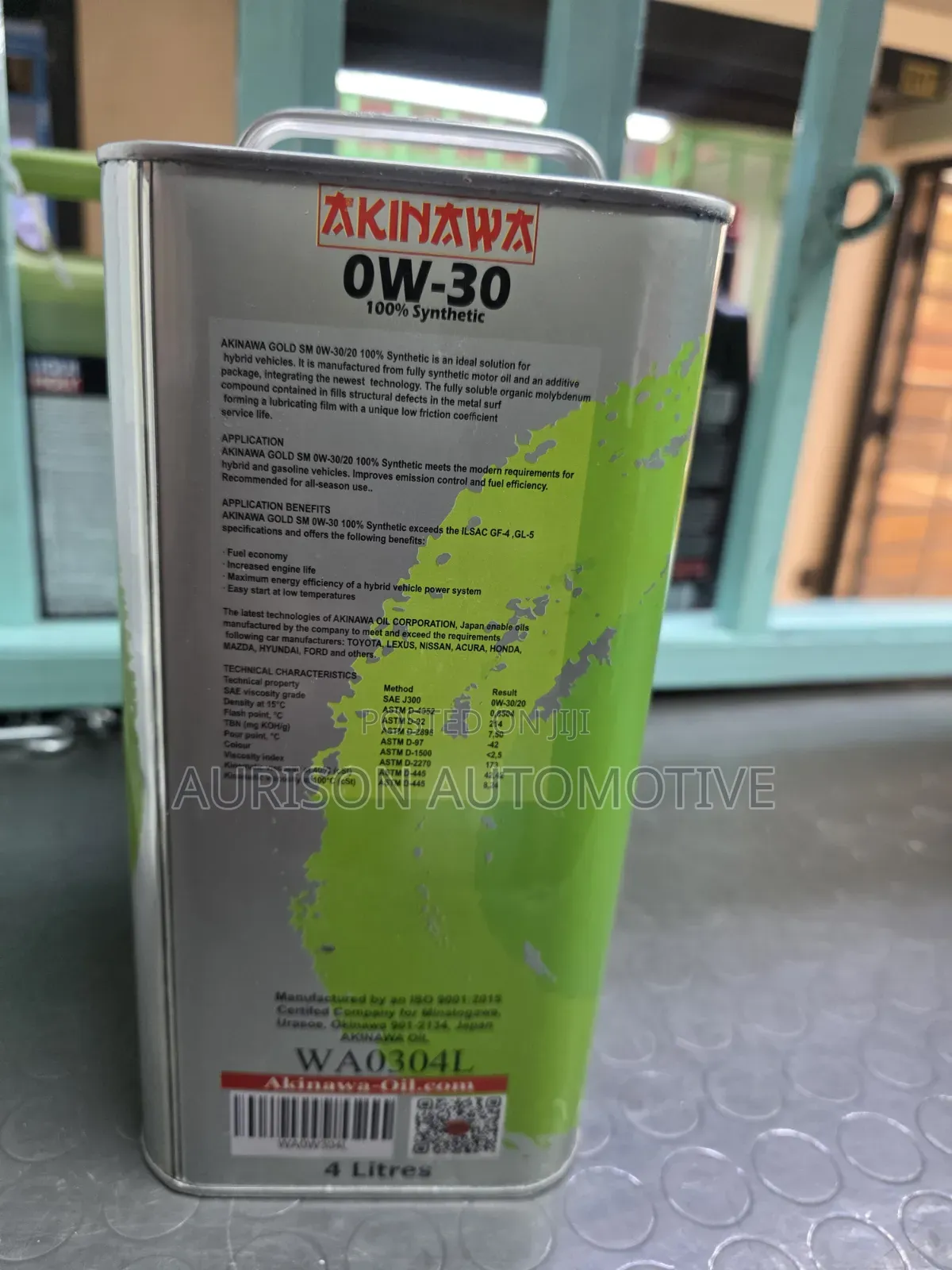 Genuine Akinawa 0w 30 4l 100% Synthetic