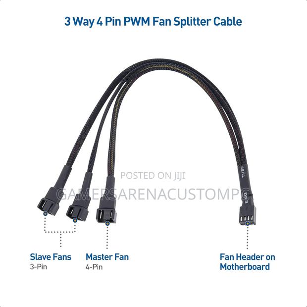 Cable Matters 2-Pack 3 Way 4 Pin PWM Fan Splitter Cable - thumbnail 3
