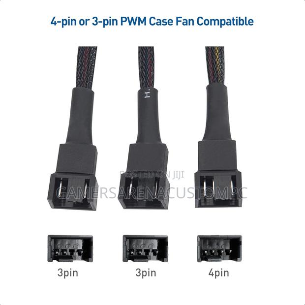 Cable Matters 2-Pack 3 Way 4 Pin PWM Fan Splitter Cable - thumbnail 4