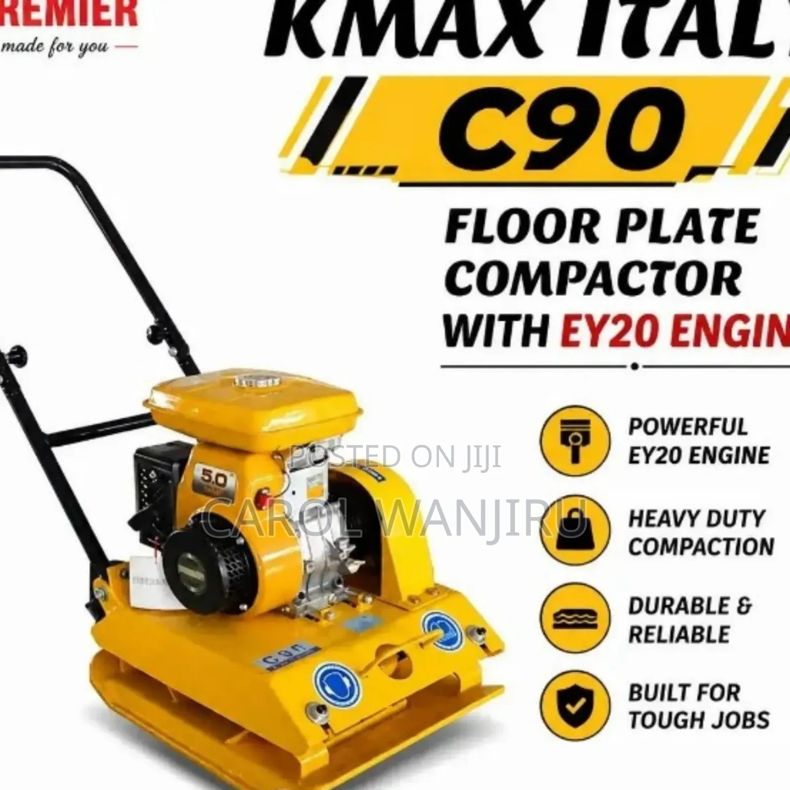 K-Max Italy C90 Floor Plate Compactor/Floor Plate Compactor With EY20