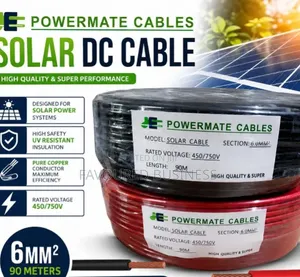Professional Solar Dc Cable 6mm ,90metres Available at Good Price