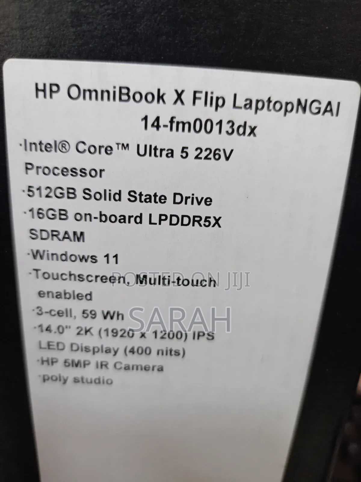 New Laptop HP OmniBook X Flip 14" 16GB Intel Core Ultra 5 SSD 512GB