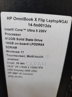 New Laptop HP OmniBook X Flip 14" 16GB Intel Core Ultra 5 SSD 512GB