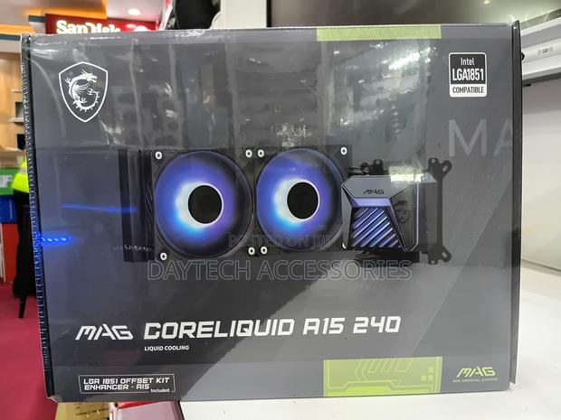 Msi Mag Coreliquid A15 240 Argb Black Liquid Cpu Cooler - main view