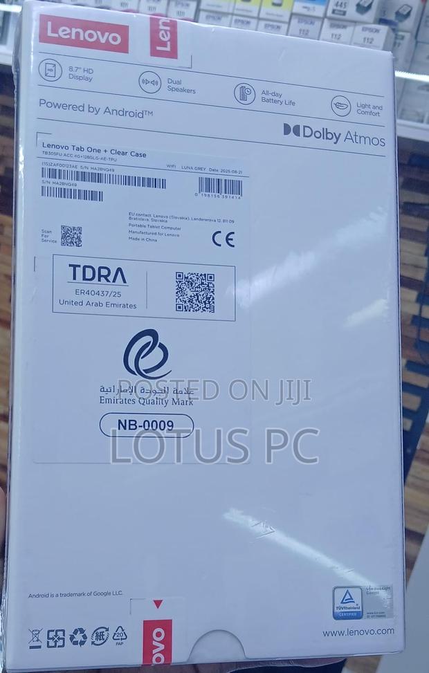 New Lenovo Tab One 128 GB Gray - thumbnail 2