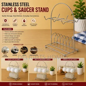 Stainless Steel Cups Saucer Stand-B