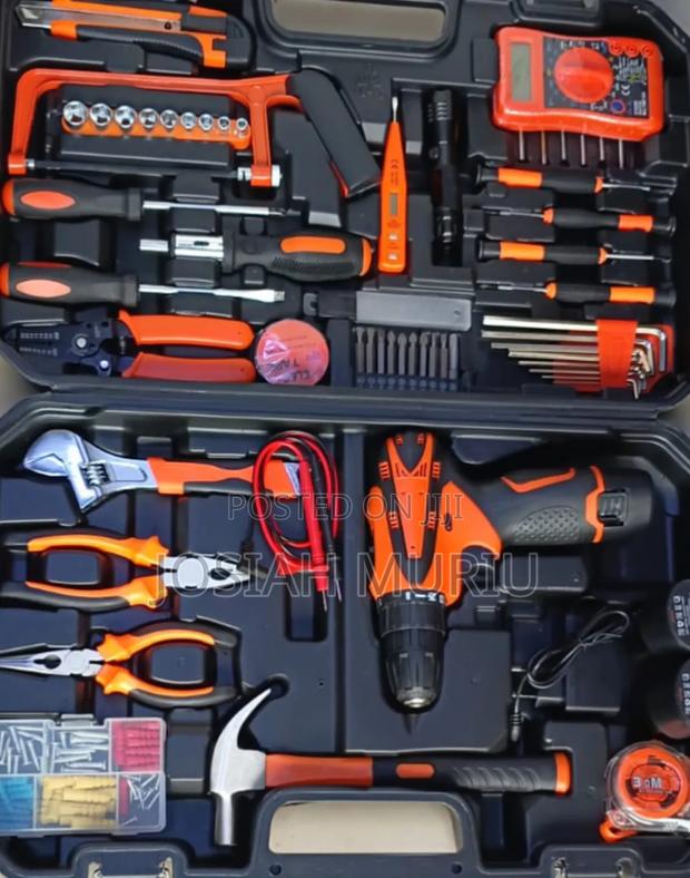 Cordless Portable Drill Set With Multimeter