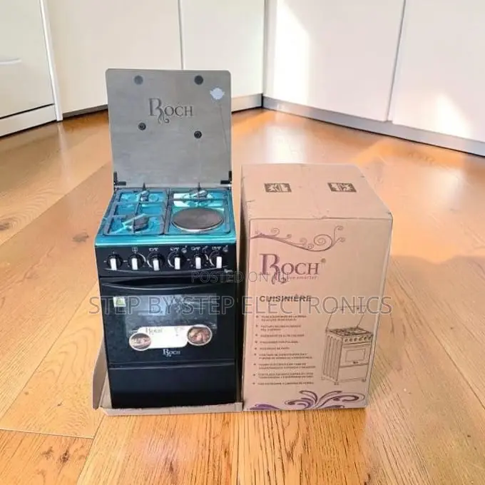 Heat Resistant 4 Gas 3 Gas Burners +1 Electric Free Standing Cooker