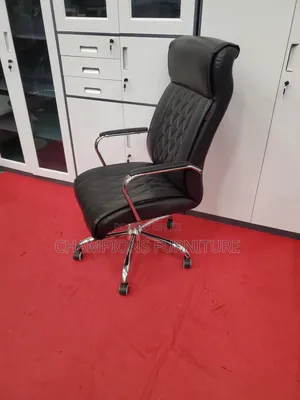High Back Black Leather Office Chair
