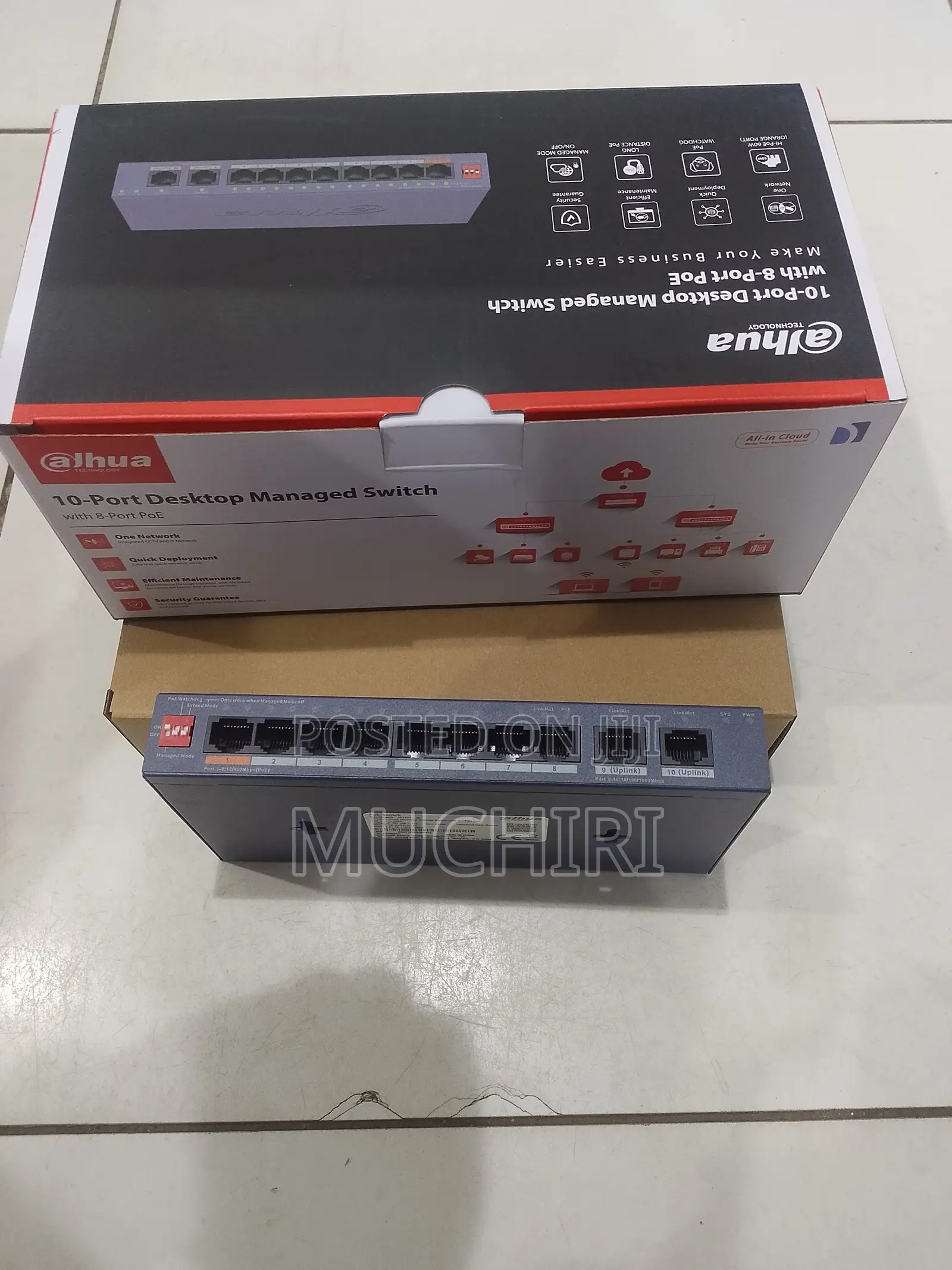 Dahua Poe Switch- 8 Port Poe Switch for Cameras With 2 Uplink Port