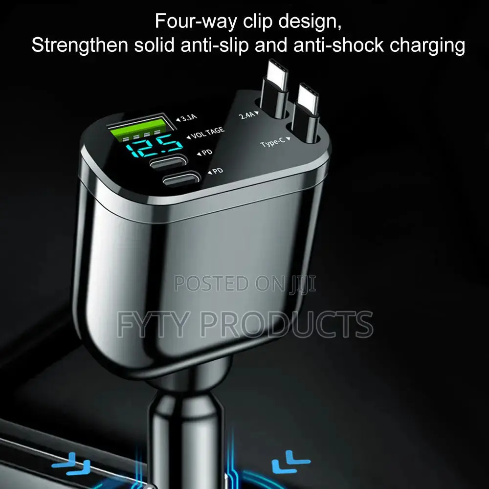 5 in 1 Retractable Car Charger