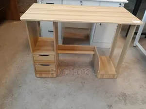 Modern Computer Desk With 2 Drawers Open Storage Shelf