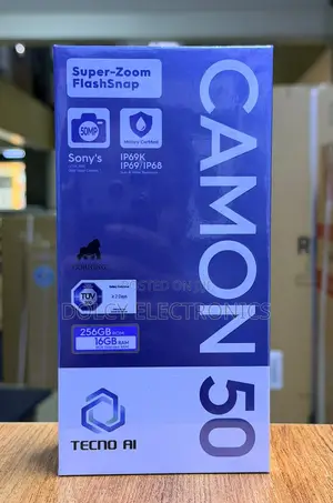 New Tecno Camon 50 256 GB Black