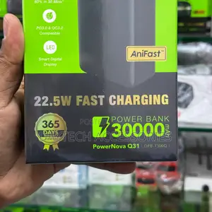 Oraimo PowerNova Q31 30000mAh 22.5W Fast Charging Power Bank - Black