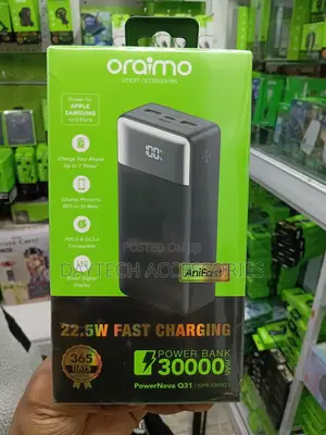 This Is an Oraimo PowerNova Q31 (OPB-7300Q) 30,000mAh Power Bank.
